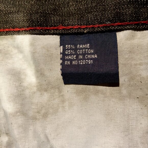 COOGI Denim Shorts  W38 L15  Stitched Pockets  Dark Wash  Baggy  Grunge  Skater - Picture 11 of 11